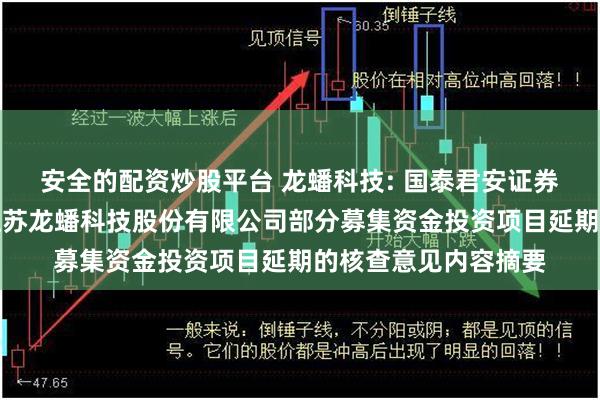 安全的配资炒股平台 龙蟠科技: 国泰君安证券股份有限公司关于江苏龙蟠科技股份有限公司部分募集资金投资项目延期的核查意见内容摘要