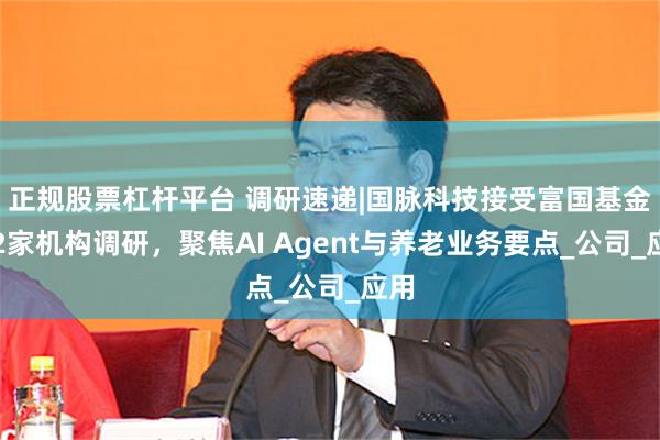 正规股票杠杆平台 调研速递|国脉科技接受富国基金等2家机构调研，聚焦AI Agent与养老业务要点_公司_应用