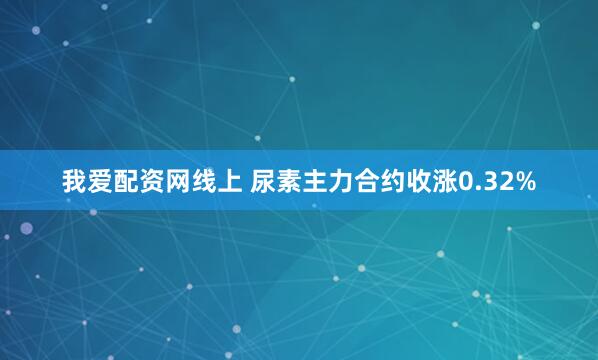我爱配资网线上 尿素主力合约收涨0.32%