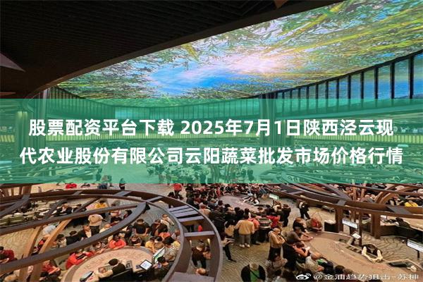 股票配资平台下载 2025年7月1日陕西泾云现代农业股份有限公司云阳蔬菜批发市场价格行情